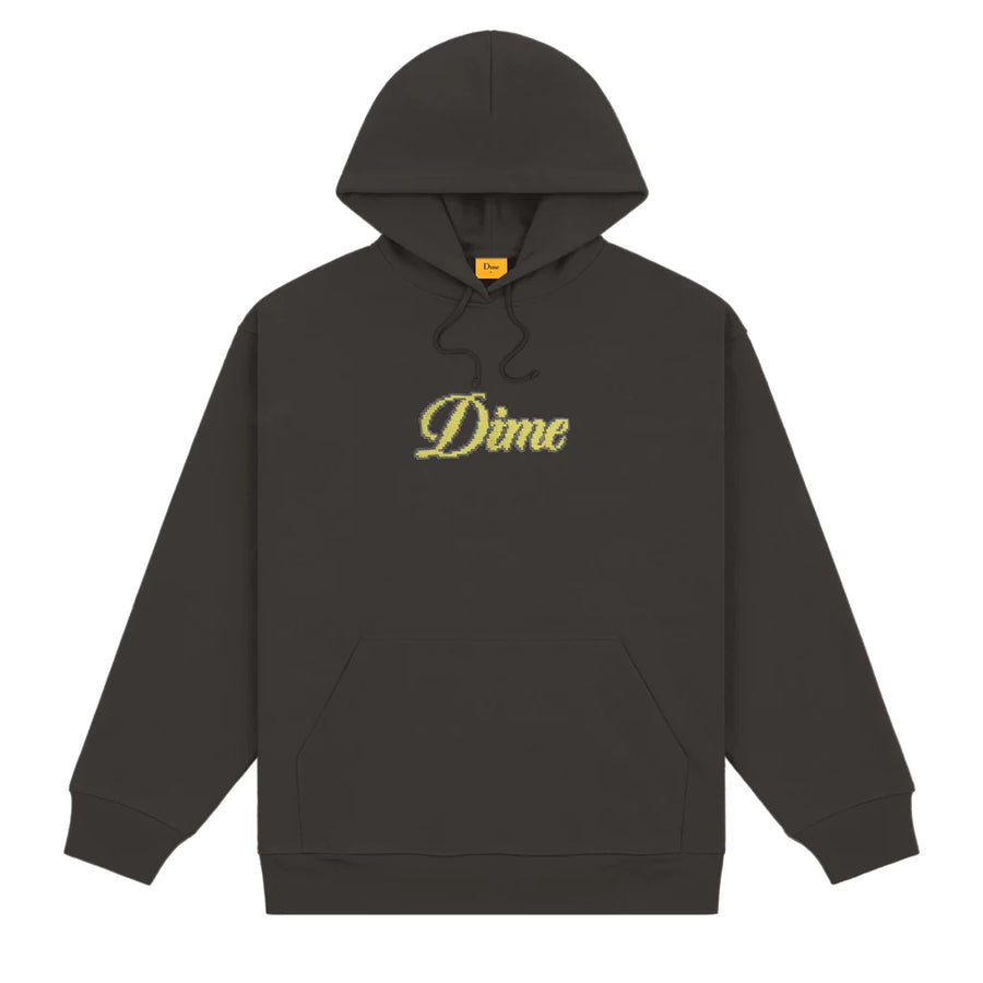 Dime - Hoodie, Pixel Cursive. Vintage Black – The Local