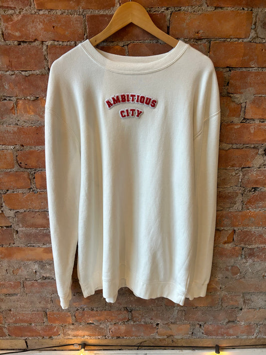 The Local- Crewneck, Ambitious City.White
