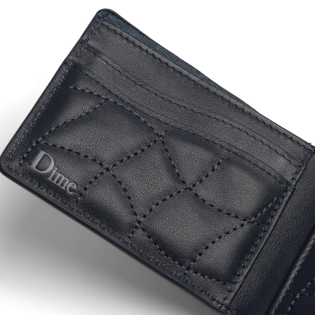 Dime - Wallet, Quilted Bifold. Dark Blue – The Local Skate Shop