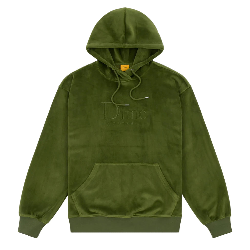 【DIME】 Classic Velour Hoodie / Cedar Green Dime - Hoodie, Classic Velour. Cedar Green – The Local Skate