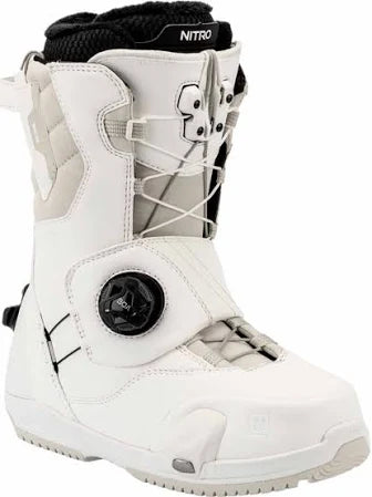 Nitro Womens Cave Step On TLS Snowboard Boot White