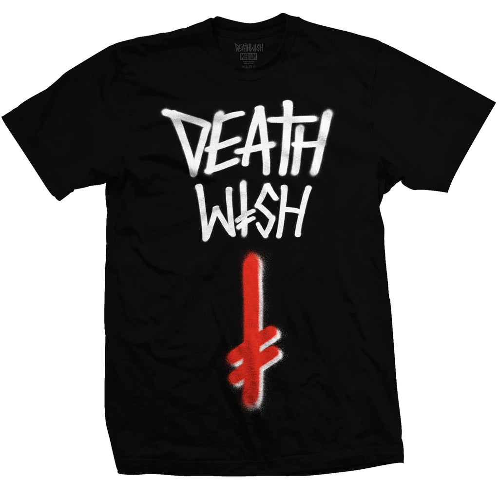 Deathwish - T Shirt, Arch Logo. Black – The Local Skate Shop