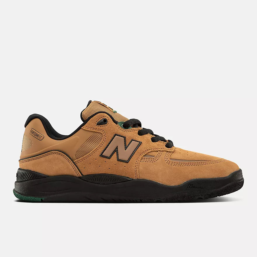 Brown leather sales new balance shoes