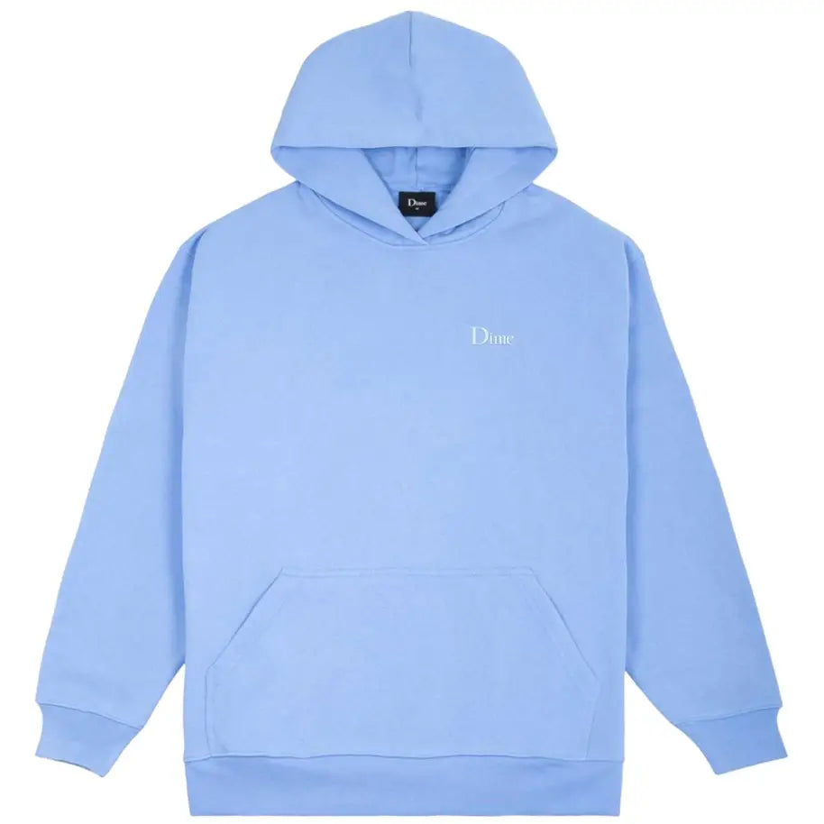 Dime Hoodie Classic Small Logo. Carolina Blue
