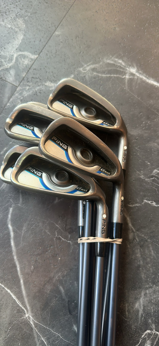USED Ping Gmax iron set 4-9 Pw is missing RH Senior flex