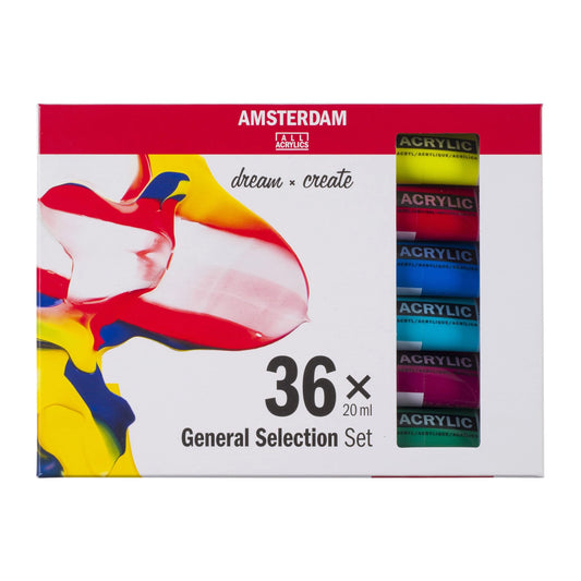 Amsterdam - Acrylic Paint, General Selection Set. 36 x 20 ml