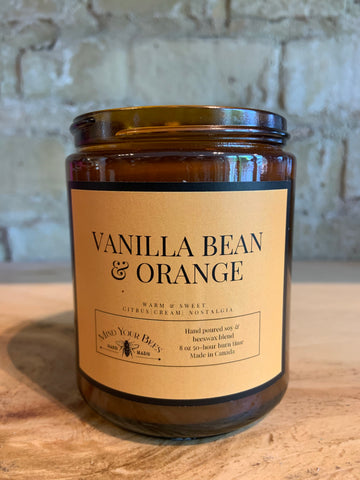 Mind Your Bees - Vanilla Bean & Orange Candle