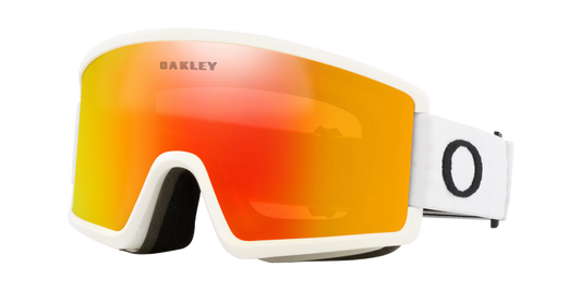 Oakley Target Line L Snow Goggles fire iridium Lenses,  matte white Strap