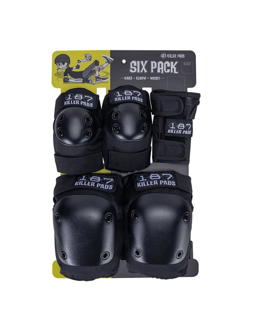 187 Killer Pads - Six Pack, Junior Black