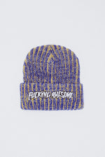 Fucking Awesome - Reflective Stripe Beanie , Yellow/Blue
