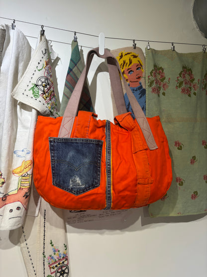 ASHES , Orange Twill Hunting Bag , One of a Kind