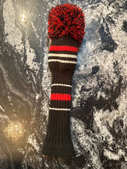USED Black/Red PomPom Head Cover