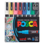 Posca - Water Based Paint Markers, PC-3M Fine Set/8 Assorted Colours