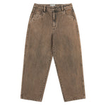 Dime - Pants, Classic Denim Baggy Fit. Overdyed Brown