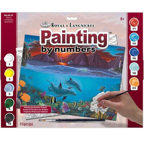 Royal Brush - Paint By Number, Ocean Life. Adult Large