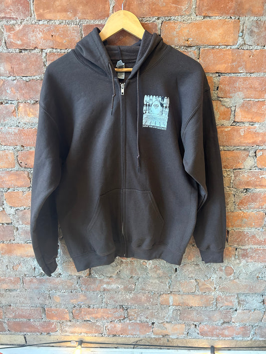 The Local- Zip Hoodie, Heroin Skateshop Day. Brown.