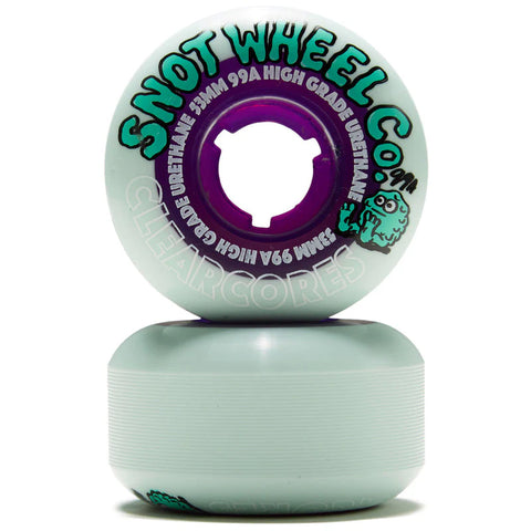 Snot - Wheels, Clearcores 53mm 97A, Clear/Purple