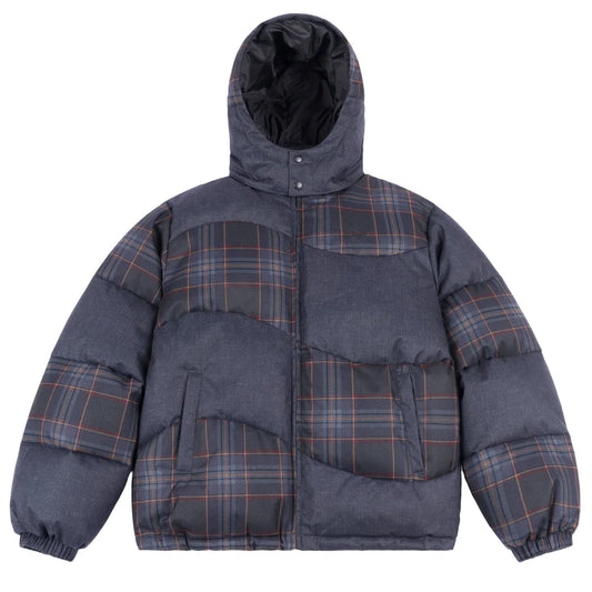 Dime - Jacket, Premium Tweed Puffer. Dark Gray