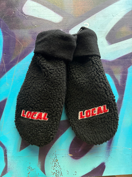 The Local - Midweight Sherpa Mittens, Speed Font.