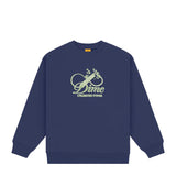 Dime - Crewneck, Cursive Power. Night Blue