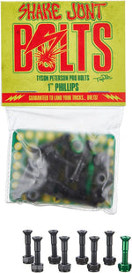 Shake Junt Skateboard Hardware Tyson Peterson Phillips 1" Black/Green