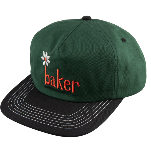 Baker - Hat, Daisy , Green/Black Snapback