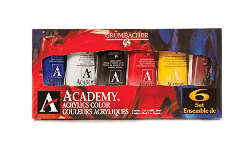 Grumbacher - Acrylic Paint,  Academy Set of 6