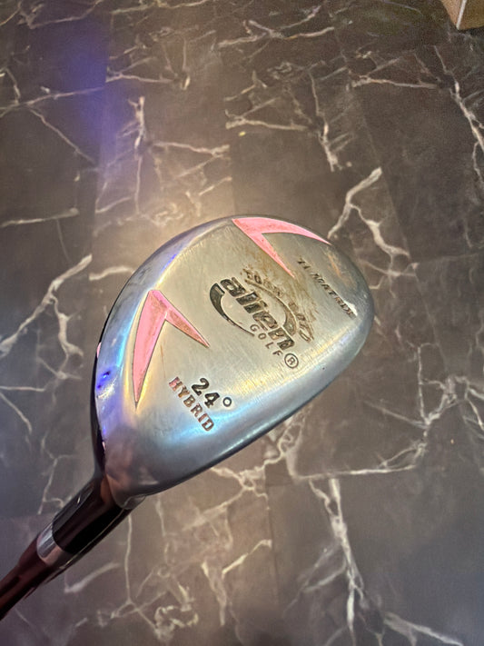 USED Womens Alien Golf Tour Gold 24 Degree 4 Hybrid RH w/Cover