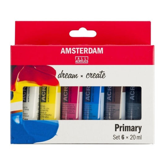 Amsterdam - Acrylic Paint, Primary Set. 6 x 20 ml