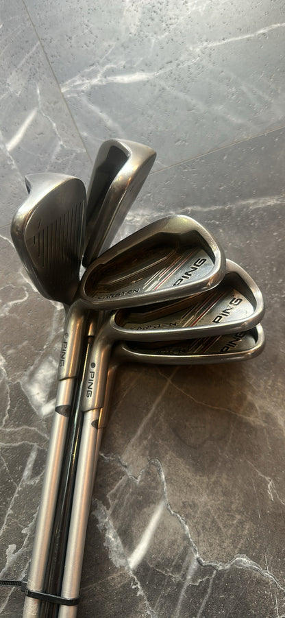 USED Ping Karsten iron set 6-Pw LH graphite regular shafts