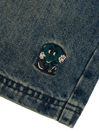 Loviah - Jorts, Denim Shorts. Pine Enzyme Wash