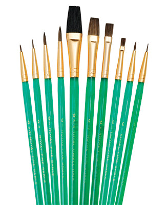 Royal Brush - Paint Brushes, SUP VAL 10 PK SBL/CAMEL