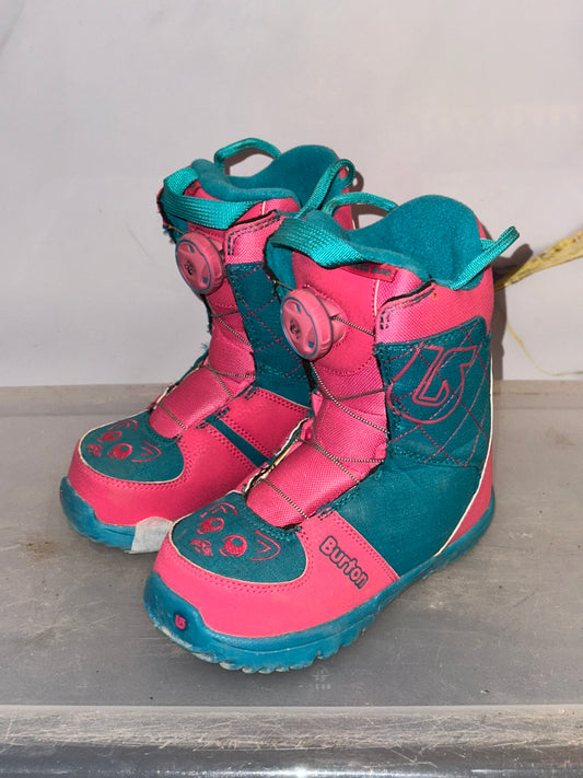 USED Burton Grom Boa Snowboard Boots 13C
