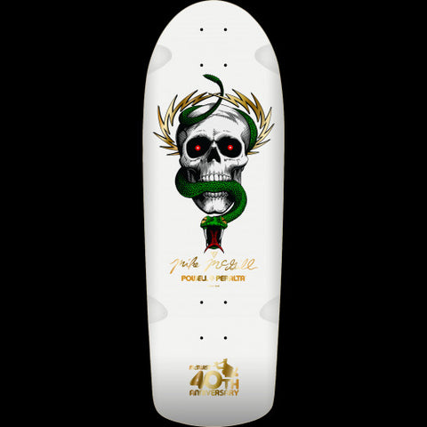 Powell Peralta - Deck, 40th Anniversary Mike McGill Reissue. WHT/GLD/FOIL