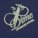 Dime - Crewneck, Cursive Power. Night Blue