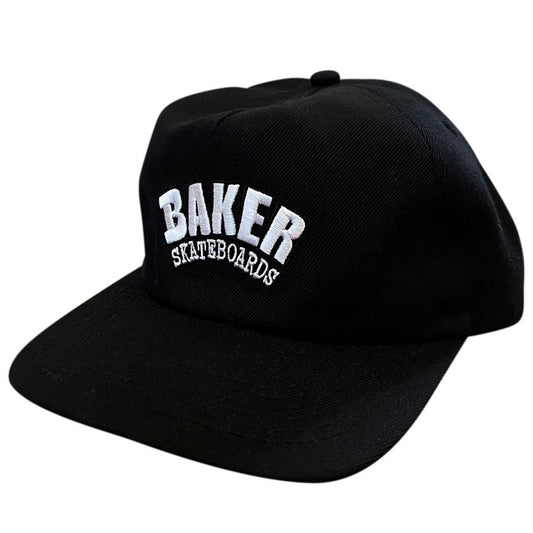 Baker - Hat, Arch Logo Snapback. Black