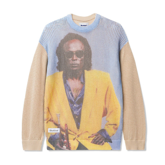 Butter Goods- Miles Knit Sweater, Cream
