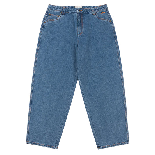 Dime - Pants, Classic Baggy Denim. Indigo Washed