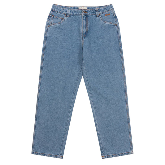 Dime - Pants, Classic Relaxed Denim. BLU Washed