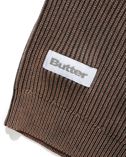 Butter Goods - Bleach Knit Sweater, Brown