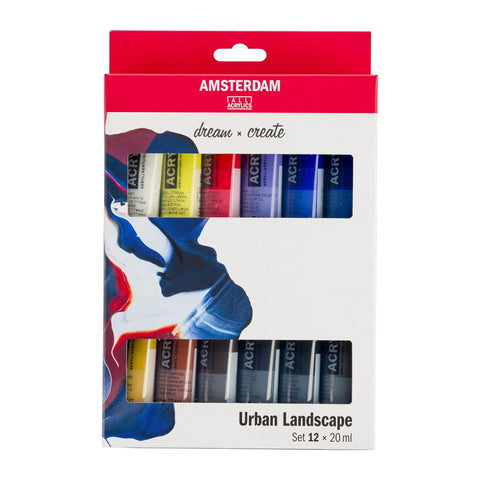 Amsterdam - Acrylic Paint, Urban Landscape Set. 12 x 20 ml