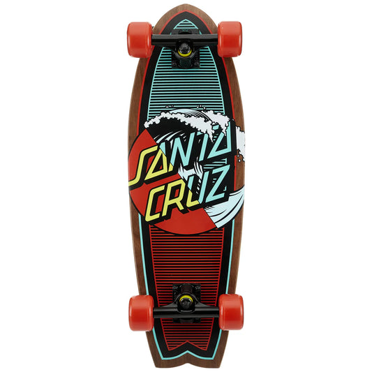 Santa Cruz - Classic Wave Splice Shark Complete - Cruiser Skateboard 8.8