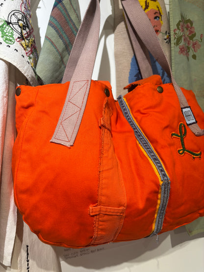 ASHES , Orange Twill Hunting Bag , One of a Kind