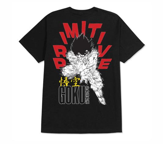 Primitive - T Shirt, Dragon Ball x Primitive Goku Energy. Black