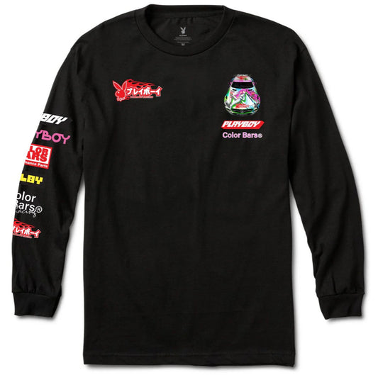 Color Bars - Long Sleeve, Playboy Sponsors. Black