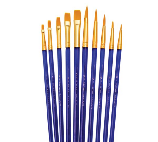 Royal Brush - Paint Brushes, SUP VAL 10 PK GT SHD/RND