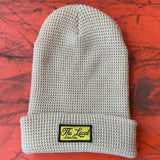 Local - Beanie, Yellow Patch Waffle Knit