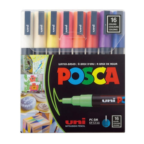 Posca - Water Based Paint Marker, PC-3M 16/pk