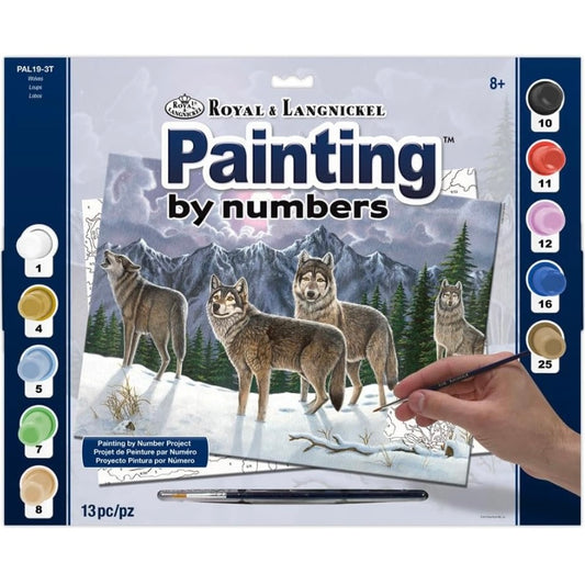 Royal Brush - Paint By Number, Wolves. Adult Large