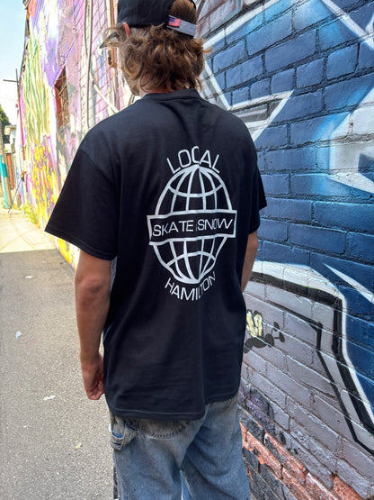 The Local SkateShop - Local Hamilton Globe, Tshirt